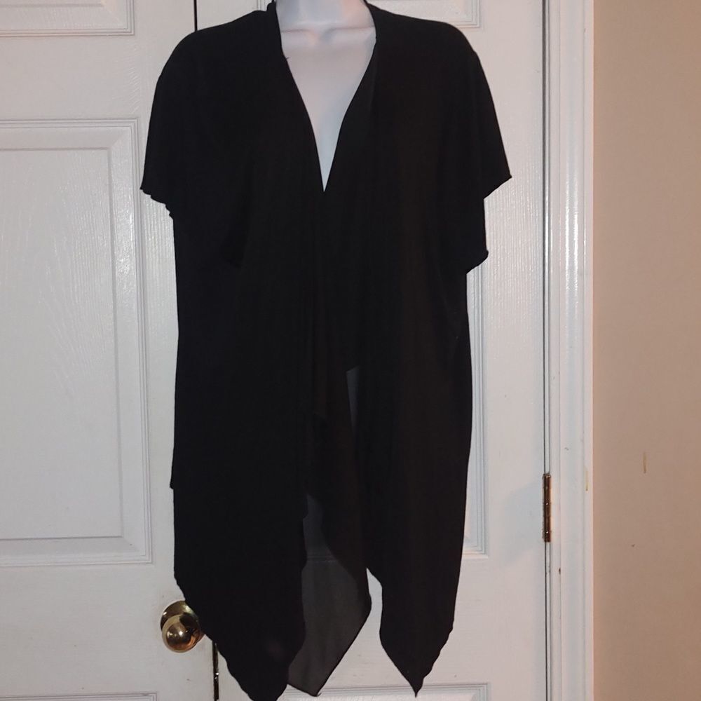 Dress barn black lightweight open front cardigan  Sz 2X